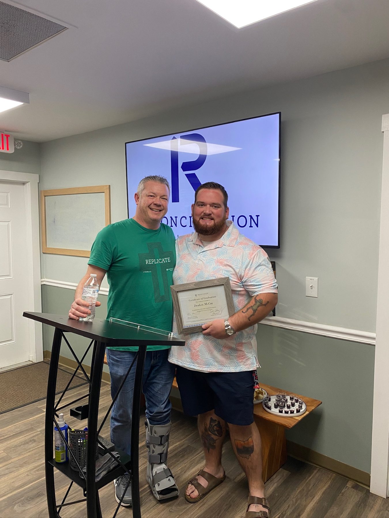 A graduation celebration at Reconciliation Ministries